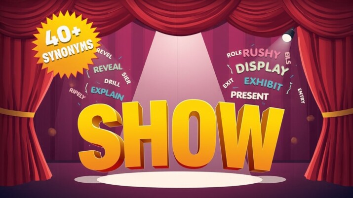 40+ synonyms for show vocabulary graphic