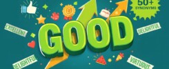 50+ synonyms for good vocabulary graphic