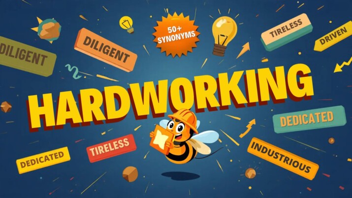 50+ synonyms for hardworking vocabulary graphic