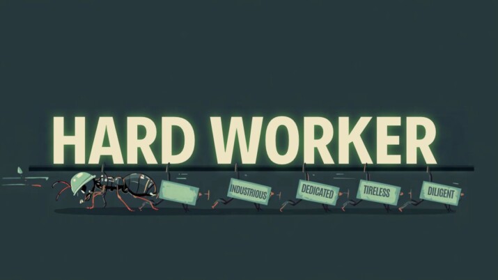 Another word for hard worker — hard working synonyms graphic