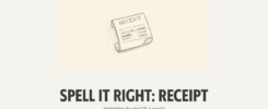 How to spell receipt correctly — silent P grammar graphic