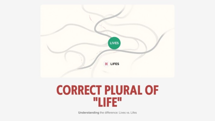 Lifes vs lives — correct plural grammar graphic